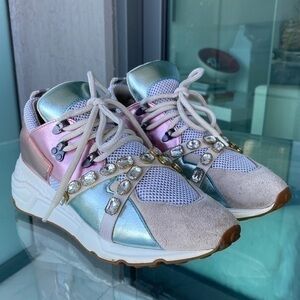 Steve Madden Credit Jeweled Sneakers